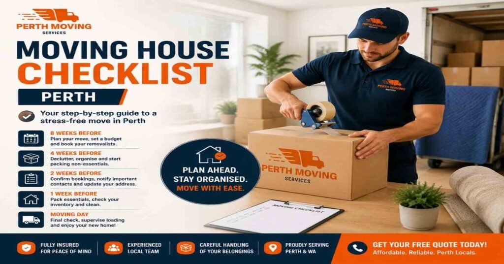 Moving House Checklist for Perth Families and Renters 1 Moving House Checklist for Perth Families and Renters
